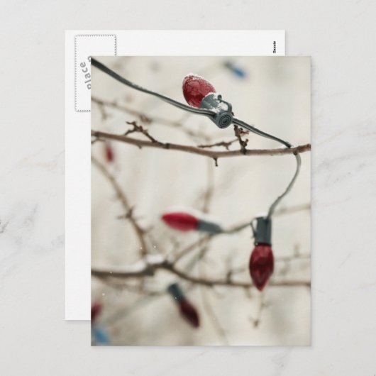 Kerstkaarten en stickers feestdagenkaart (Voorkant / Achterkant)