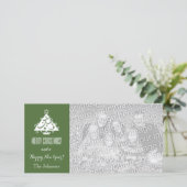 Kerstkaarten met aangepaste kerstgroet feestdagenkaart (Staand voorkant)