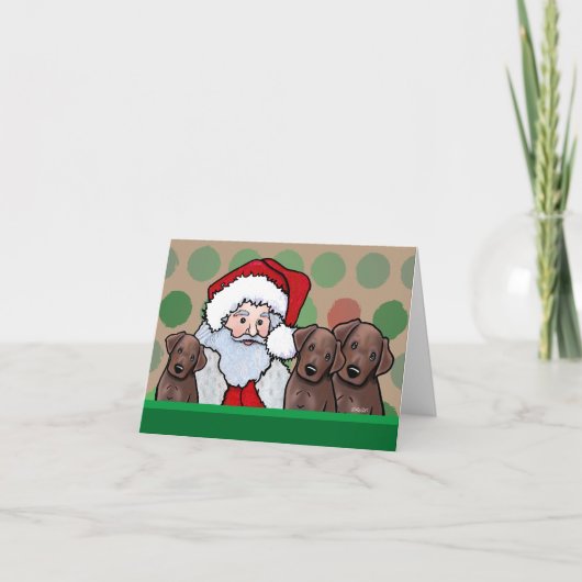 kerstKaarten met chocolade Lab Kaart (Voorkant)