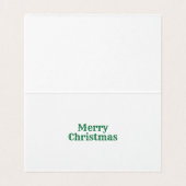 Kerstkaarten met rode en groene cheque kaart (Binnenkant ongevouwen)