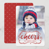 Kerstkaarten met Rolstoel Afbeelding Feestdagenkaart (Voorkant / Achterkant)