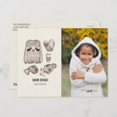 Kerstkaarten met warme wensen voor de feestdagen (Voorkant / Achterkant)