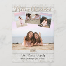 Kerstkaarten met zeevaart thema Foto Houten Achter