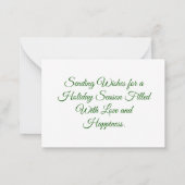 Kerstkaarten Notitiekaartje (Achterkant)