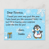 Kerstkaarten van Sinterklaas: Kerst Pengoen & Snee Feestdagenkaart (Voorkant)