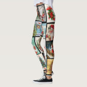 kerstkaarten Vintage Leggings Vrouwenreuzen (Links)
