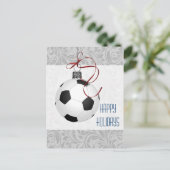 kerstKaarten voetballer Feestdagenkaart (Staand voorkant)