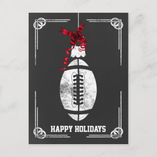 kerstKaarten voor chalkboardfootballs Feestdagenkaart