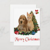 kerstkaarten voor dieren bedankkaart (Voorkant / Achterkant)