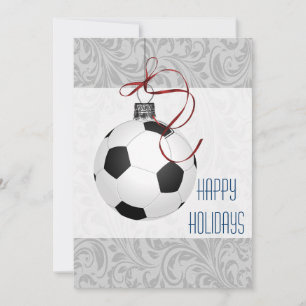 Kerstkaarten voor een voetballer feestdagenkaart