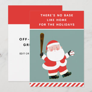 kerstkaarten voor honkbal-feestdagen feestdagenkaart