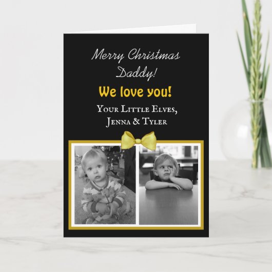 kerstkaarten voor papa kaart (Voorkant)