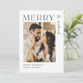 Kerstkaarten voor pasgetrouwden feestdagenkaart (Staand voorkant)