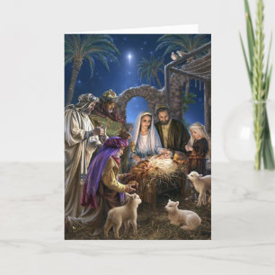 Kerstkaarten voor religieuze doeleinden   Nativite Feestdagen Kaart