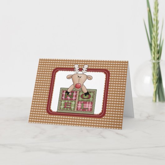 Kerstkaarten voor rendierlanden feestdagen kaart (Voorkant)