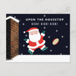 Kerstkaarten voor rugbyliefhebbers feestdagenkaart