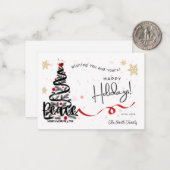 KERSTKAARTEN VOOR VREDE MET NAAM NOTITIEKAARTJE (Voorkant / Achterkant in situ)