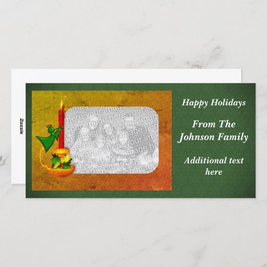 Kerstkaartenkaartje Engel Holiday Feestdagenkaart (Voorkant / Achterkant)