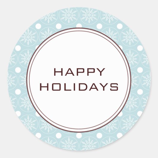 Kerstkaartenveloppen Ronde Sticker (Voorkant)