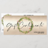 kerstkaartje Cadeaubon Voeg Logo toe (Voorkant / Achterkant)