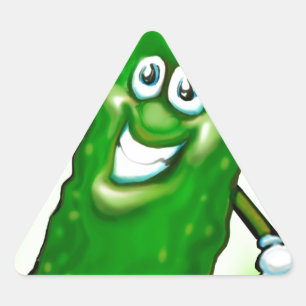 kerstkaartje driehoek sticker