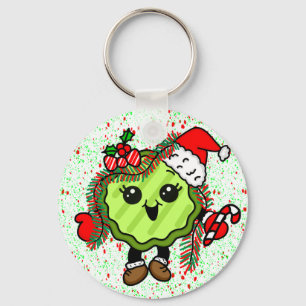 kerstkaartje   Funny Holiday Pickles Sleutelhanger