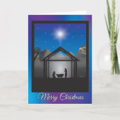 kerstkaartje met nativiteitsscène kaart (Voorkant)