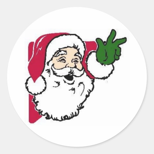 kerstkaartjes Envelopzegel Ronde Sticker (Voorkant)
