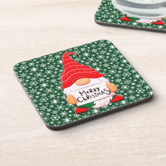 Kerstkabouter bier onderzetter (Linkerzijde)