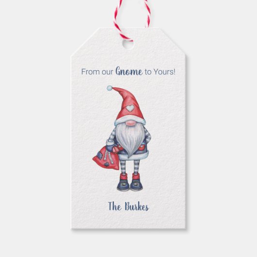Kerstkabouter cadeaubijlage cadeaulabel (Voorkant)