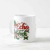 Kerstkabouter Echo Tech Koffiemok (Voorkant links)