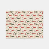 Kerstkabouter Feestpatroon Fleece Deken (Voorkant (Horizontaal))