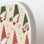 Kerstkabouter Feestpatroon Pickleball Paddle (Links Detail)