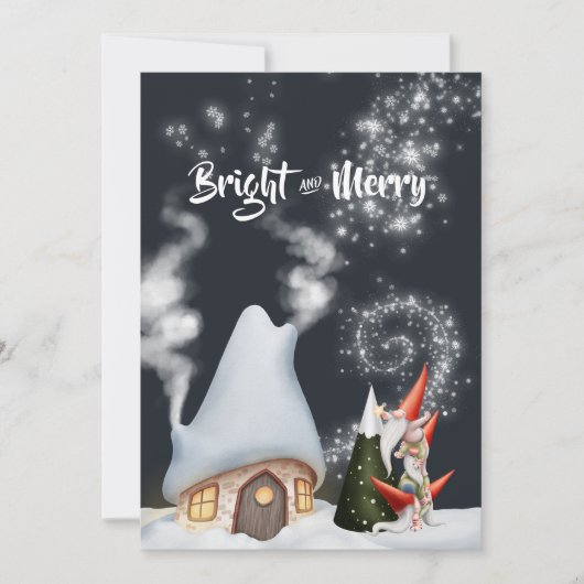 Kerstkabouter Fotocollage Kerstkaart (Voorkant)