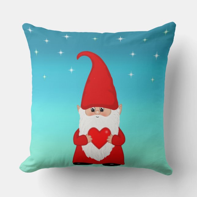Kerstkabouter Kussen Cadeau Kerstmis (Voorkant)
