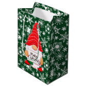 Kerstkabouter Medium Cadeauzakje (Voorkant Gekanteld)