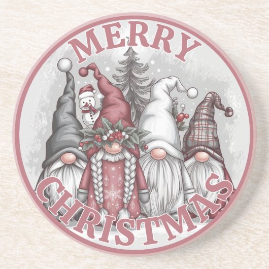 Kerstkabouter Onderzetter (Voorkant)