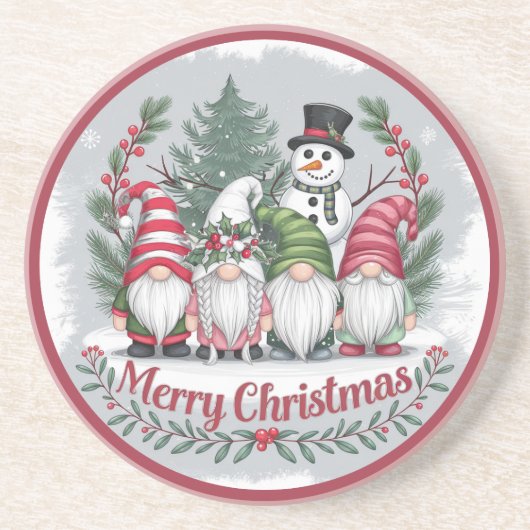 Kerstkabouter Onderzetter (Voorkant)