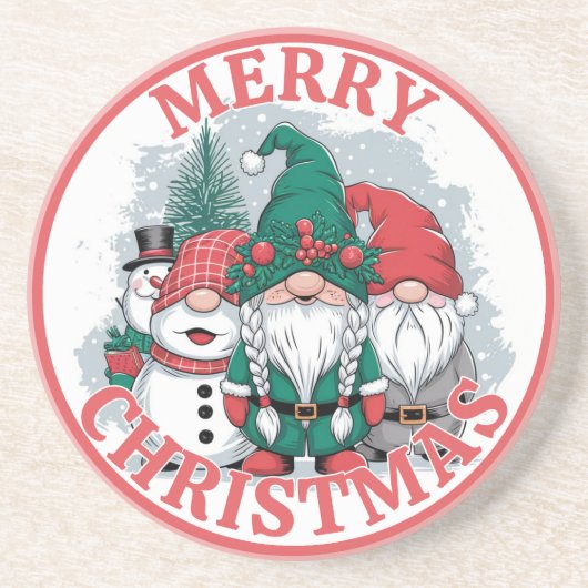 Kerstkabouter Onderzetter (Voorkant)