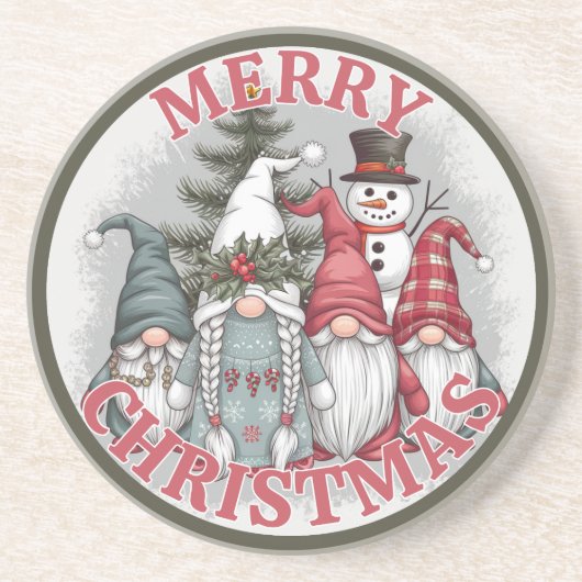 Kerstkabouter Onderzetter (Voorkant)