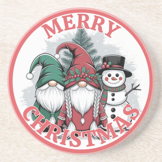 Kerstkabouter Onderzetter (Voorkant)