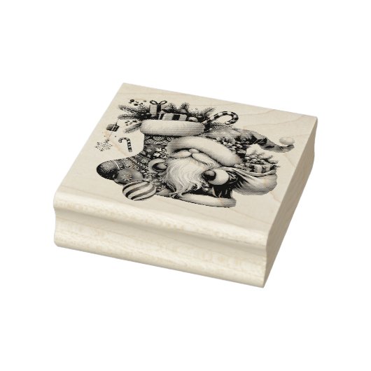 Kerstkabouter, Soksokken en Cadeaus Rubberstempel (Stempel)