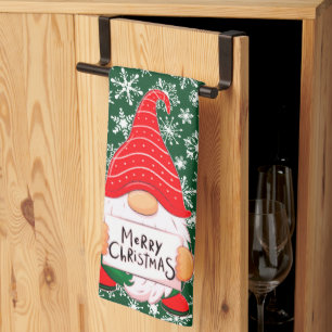 Kerstkabouter theedoek