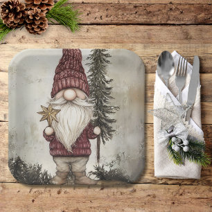 Kerstkabouter voor de Feestdagen Papieren Bordje