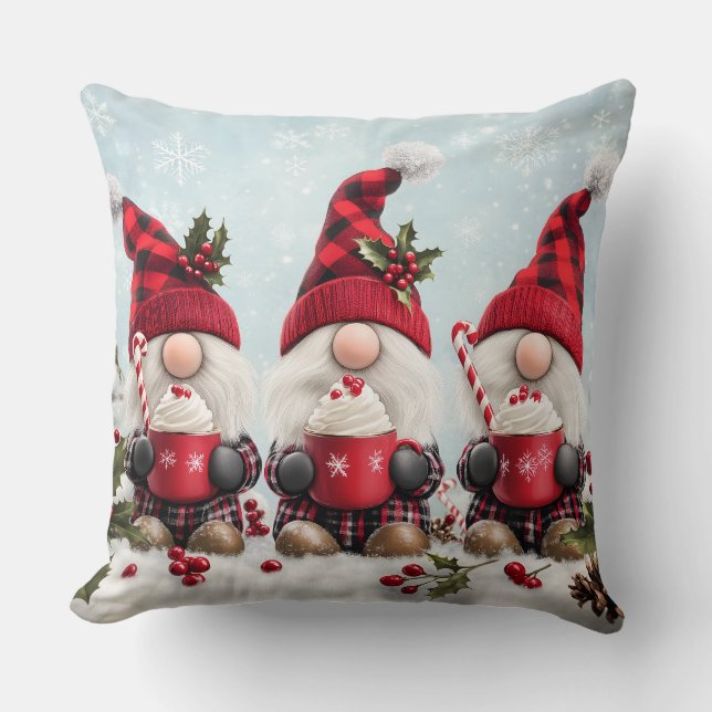 Kerstkabouter Worp Kussen (Voorkant)