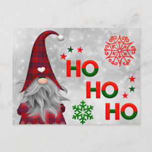 Kerstkabouter zegt Ho Ho Ho Briefkaart
