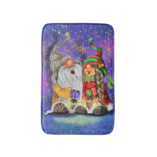 Kerstkabouters Badmat (Voorkant Verticaal)