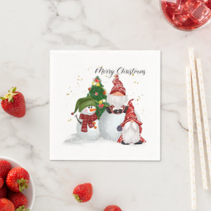 Kerstkabouters Kerstservetten Servet
