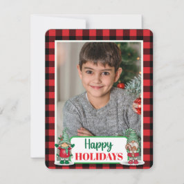 Kerstkabouters plaid (voeg je foto toe) kerstkaart