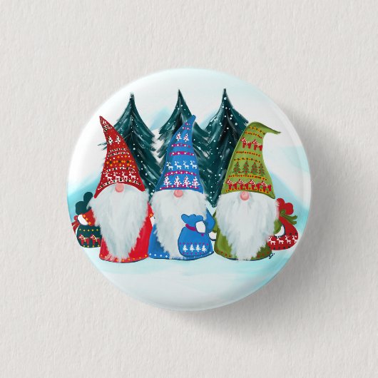 KERSTKABOUTERS RONDE BUTTON 3,2 CM (Voorkant)